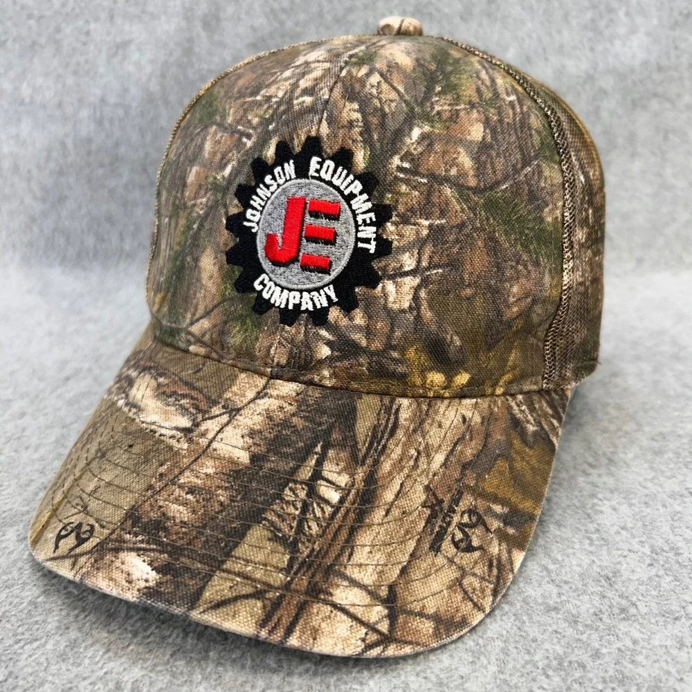 Johnson Equipment Co Mens Camo Outdoor Cap Realtree Trucker Hat Snapback OSFM